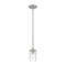 Z-Lite Beckett 1 Light Mini Pendant, Brushed Nickel And Clear Seedy 492MP-BN - alternate 1